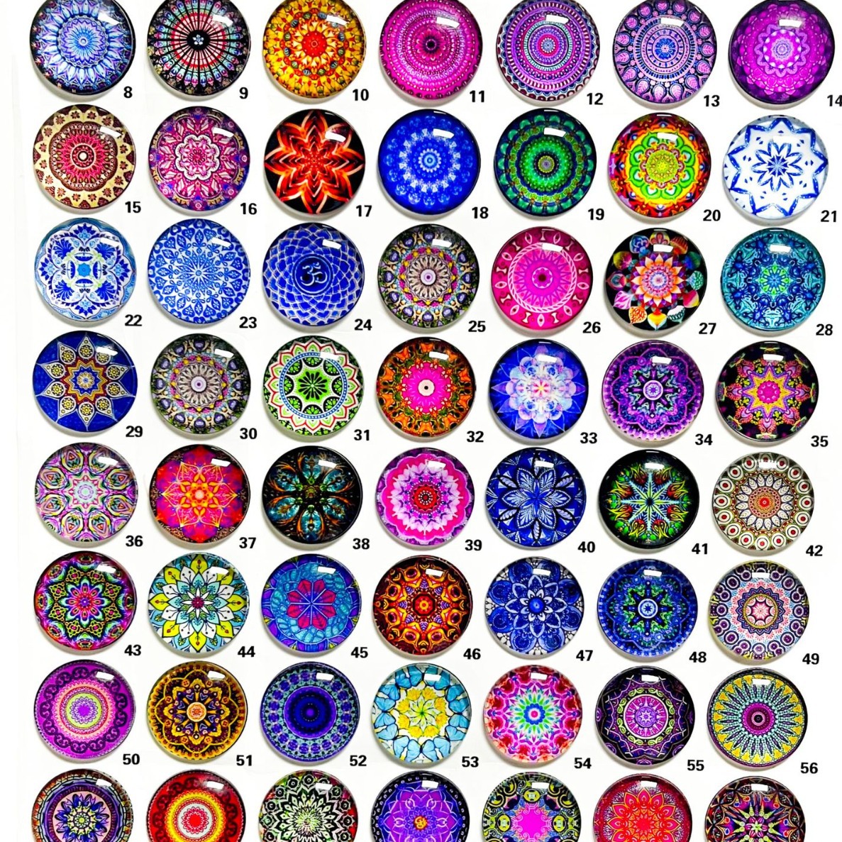 Cuentas de vidrio decorativas, caleidoscopio, accesorios DIY pulsera, collar, llavero