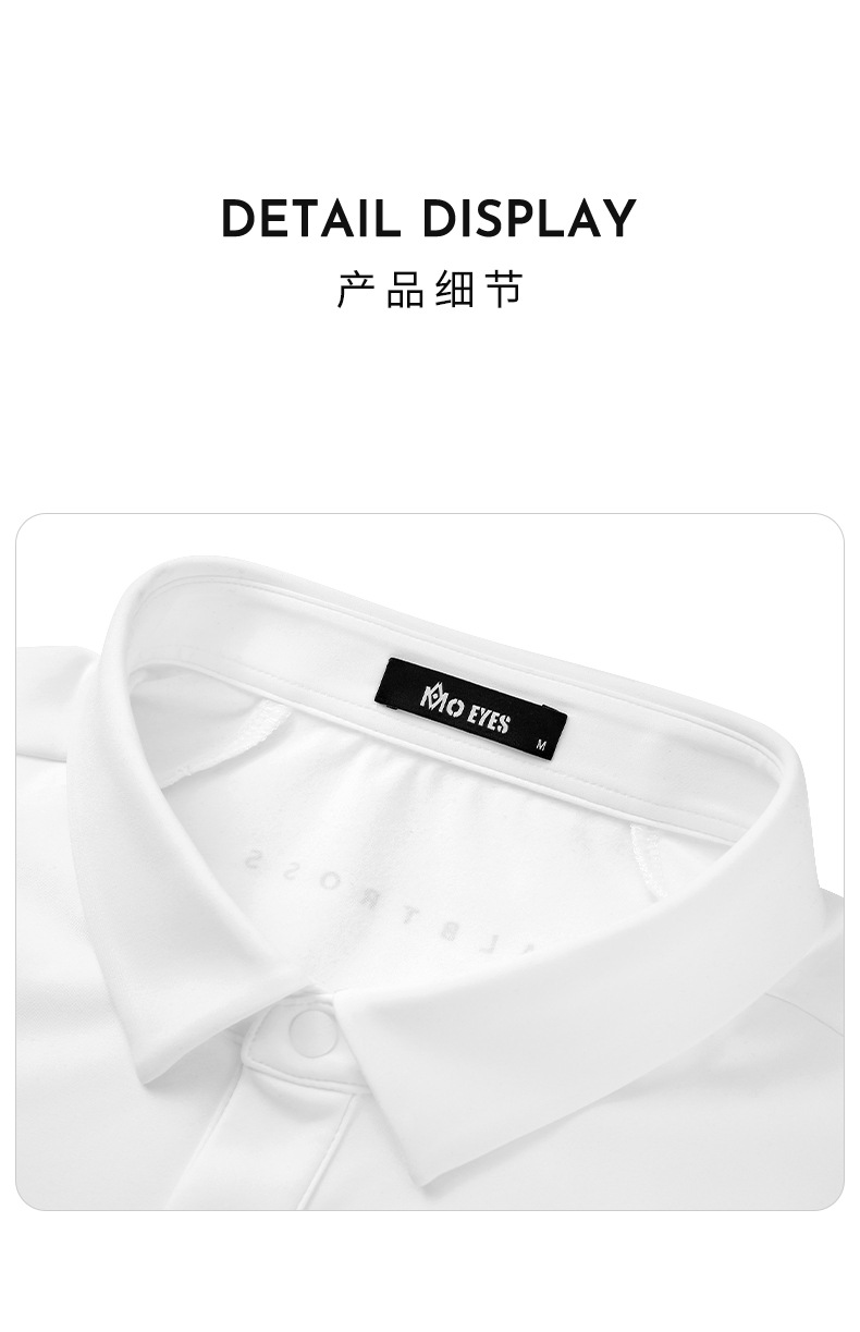 Áo polo thể thao golf Moeyes Magic Eye dài tay thu đông cho nam — M23YF016-màu xanh lam rực rỡ, M23YF016-màu trắng, M23YF016-Đen chi tiết 14