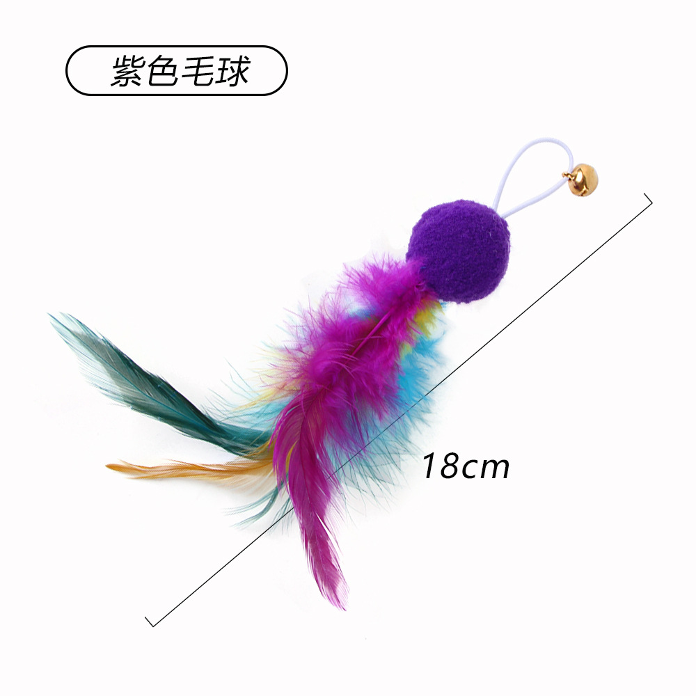 Resumen transfronterizo nueva mascota gato juguete gran pez volador cabeza de reemplazo divertido gato palo de juguete de felpa caña de pescar cabeza de reemplazo