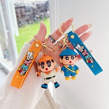 卡通pvc蜡笔小新钥匙扣可爱玩偶公仔礼物钥匙链包包挂件礼品批发