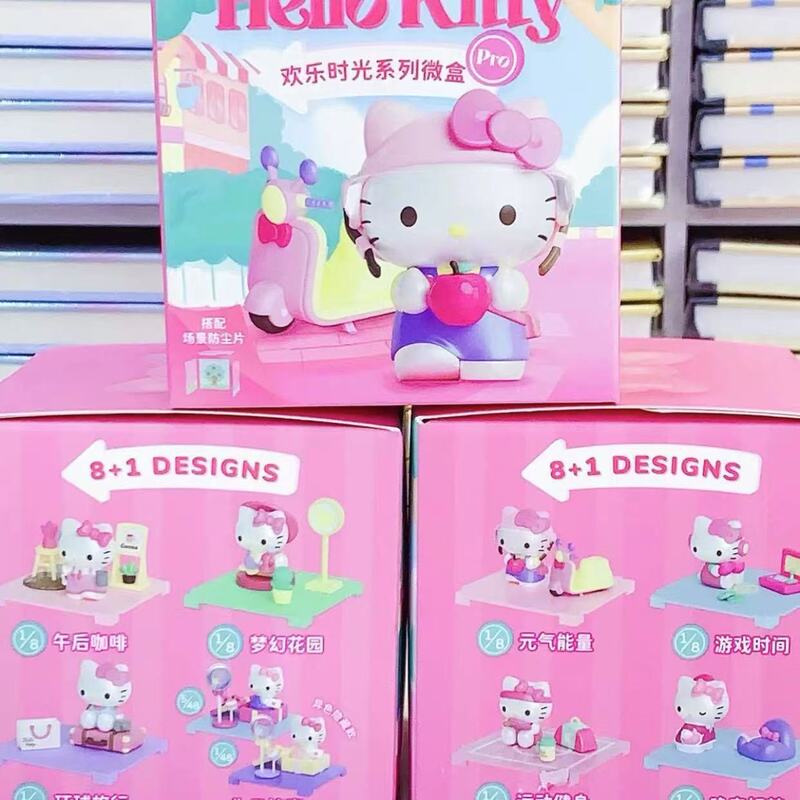 本物の新作サンリオハローキティハッピータイムシリーズブラインドボックスマイクロボックスかわいい漫画フィギュア装飾品|undefined