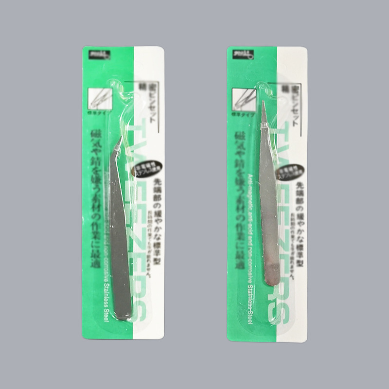 不锈钢镊子美甲夹子不锈钢弯头直头尖嘴夹子手机维修钻石画镊子