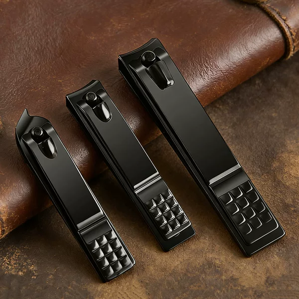 Cross-Border Stainless Steel Nail Clippers Black Large Anti-Splash Nail Clippers Portable Nail Clippers Manicure Tools