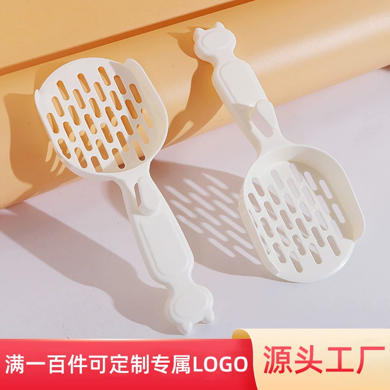 Источник фабрики на заказ плоская Нижняя Лопата для кошачьего песка на заказ пластиковый крючок в форме кошачьей головы Лопата для кошачьего дерьма кошачьи принадлежности