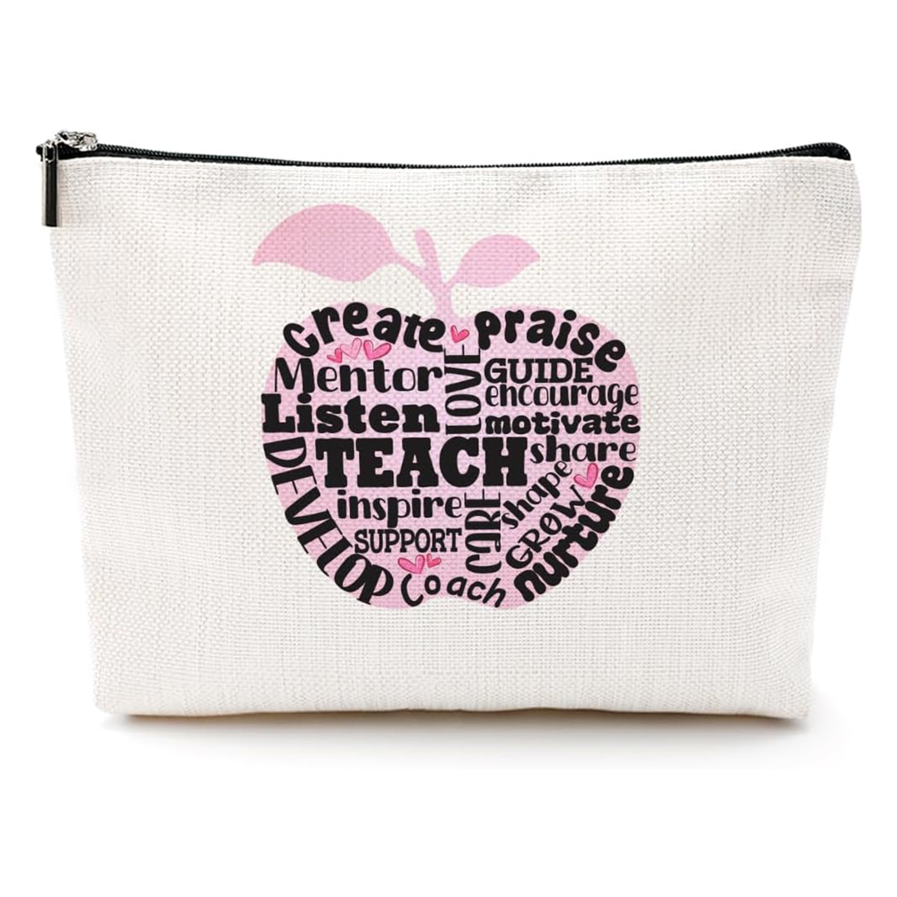 Transfronterizo Amazon explosión gráfica inglesa bolsa de maquillaje regalo zipper bolsa de lino impermeable bolsa de maquillaje bolsa de almacenamiento