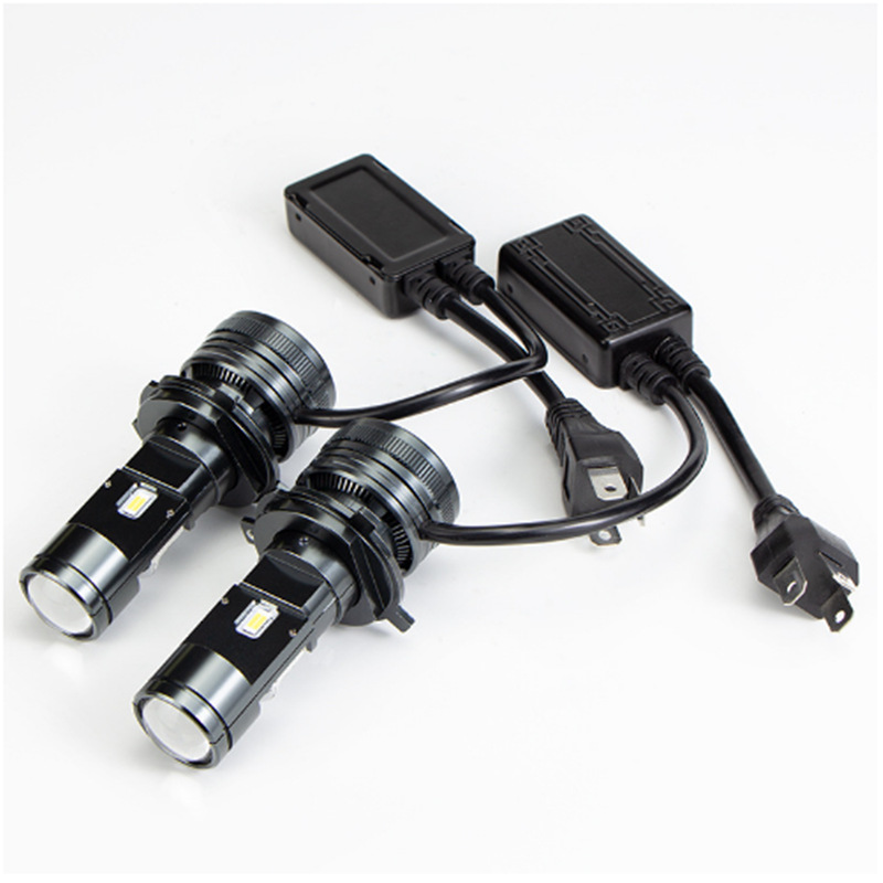 Faros LED de automóviles faro de luz super brillante concentrador de automóviles de modificación del faro ventilador silencioso H4 cerca de luz blanca doble luz