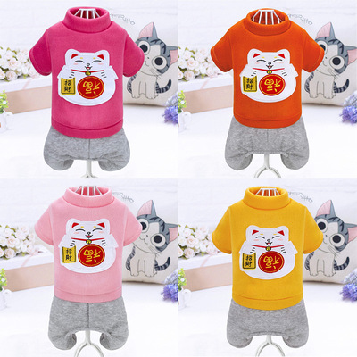 spring and autumn Winter clothes thickening keep warm Dogs clothes Teddy Bichon Hiromi Small dogs Pets Four feet clothes rompers