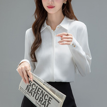 白色衬衣女春秋2025新款气质正装工作服气质职业西装内搭面试衬衫
