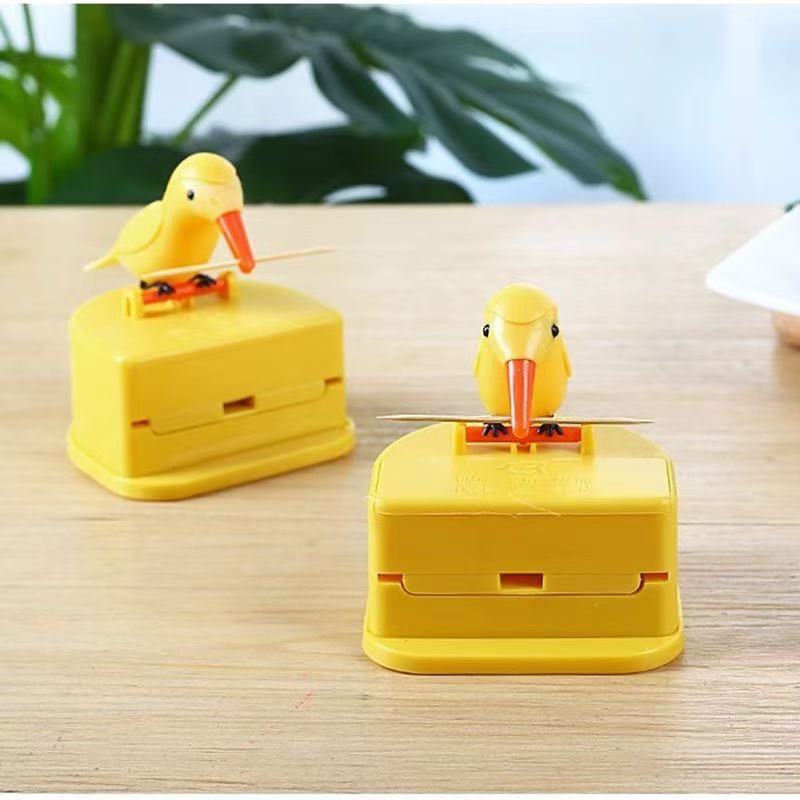 スマートな小鳥のつまようじの箱のつまようじの収納筒の家庭用つまようじの缶が自動的に飛び出します。|undefined