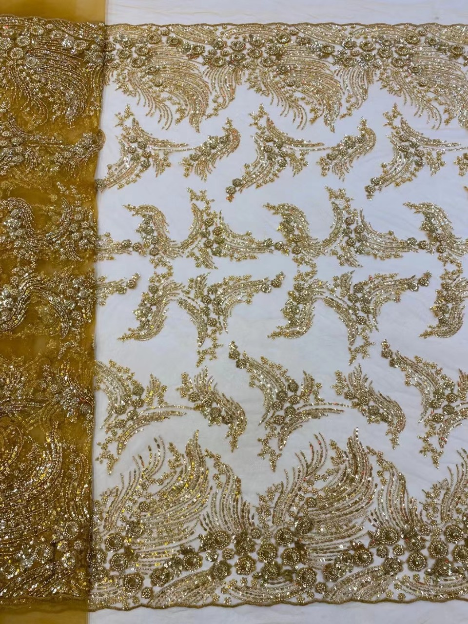 La industria pesada del tubo del grano de la boda vestido de noche de moda europea y americana de encaje de tela de encaje de boda JX2647 image 7