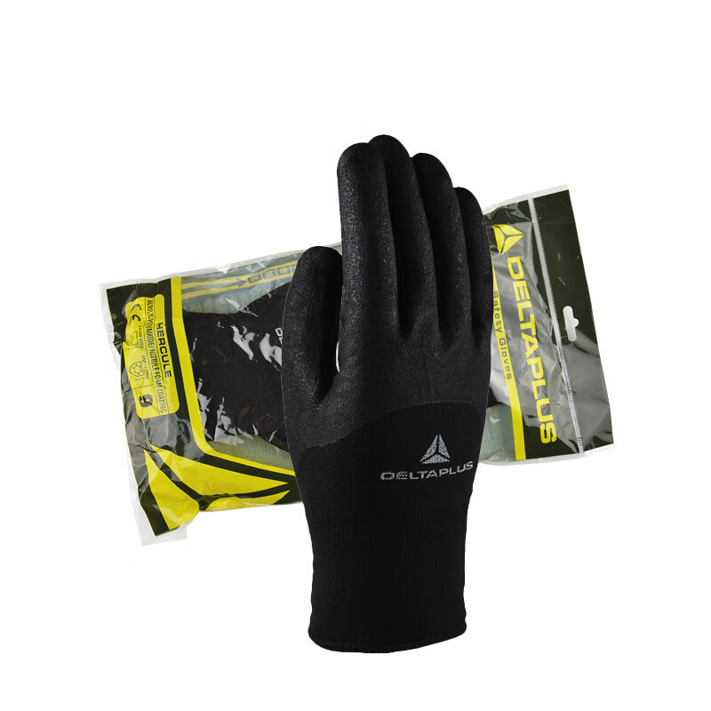 Delta 201750 guantes calientes de acrílico recubiertos de nitrilo gruesos resistentes al desgaste a prueba de agua a prueba de aceite a prueba de resbalaje a prueba de frío