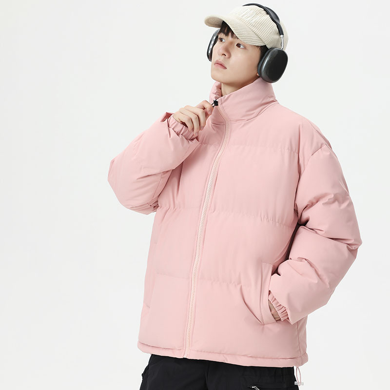 Invierno de collar de algodón chaqueta de comercio exterior hombre y mujer nueva pareja chaqueta de pan caliente chaqueta de algodón de plumón grueso