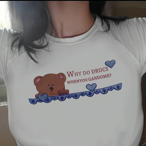 Amazon European and American Style Personalized Streetwear Women's Printed T-Shirt Short Sleeve Round Neck Casual Letter Pullover Simple Style Top