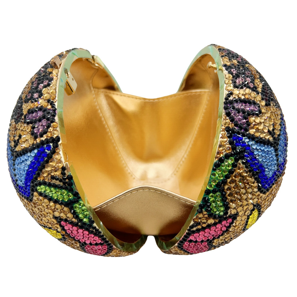 Crystal clutch transfronterizo nueva mariposa globo caliente con diamantes bolsas de cena de lujo llenas de diamantes bolsas de mano duras
