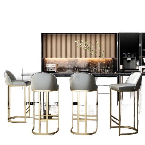 3l Nordic Bar Chair Optical Shop High Chair Bar Chair Home Backrest Dining Chair Jewelry Store Front Desk Reception High Chair