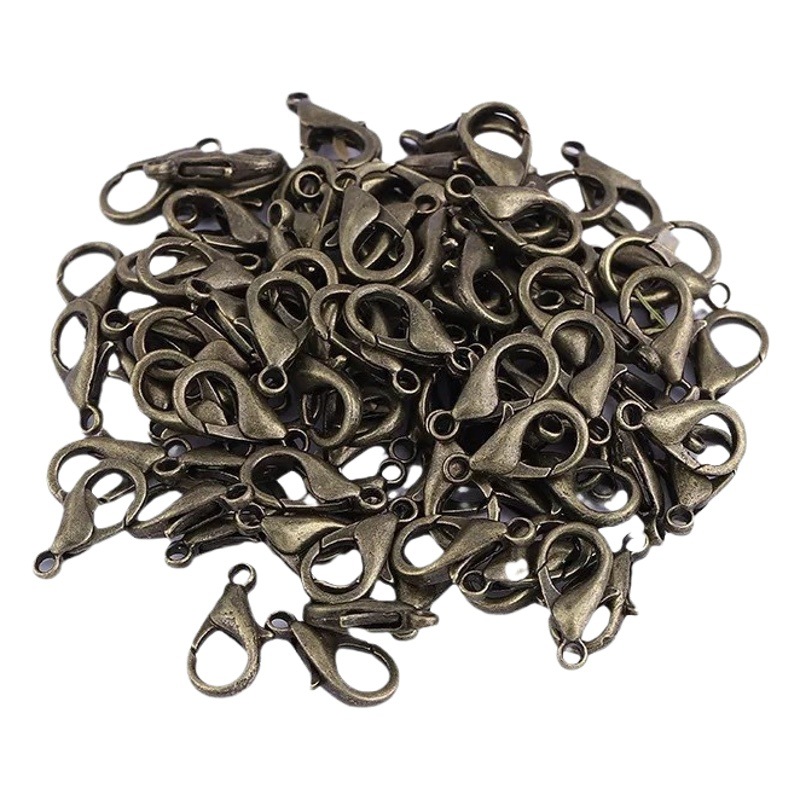 DIY ジュエリーアクセサリー高品質電気メッキ亜鉛合金ロブスタークラスプネックレス接続バックルジュエリーバックル完全な色