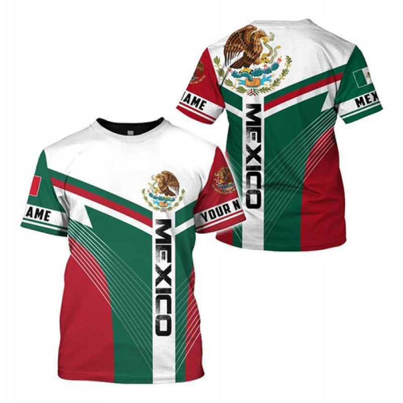 Comercio exterior transfronterizo AliExpress TK venta caliente impresión digital 3D camiseta de hombre manga corta casual serie mexicana blusa