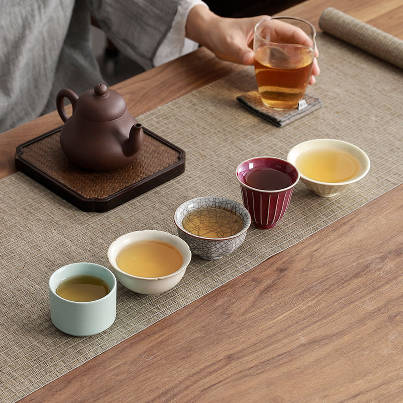 仿宋五大名窑主人杯套装文创礼盒陶瓷功夫茶杯精致品茗杯礼品|undefined