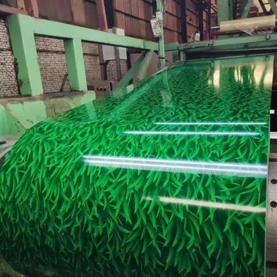 印花彩色涂层板单层压型瓦楞板卷瓦白彩镀锌彩钢板