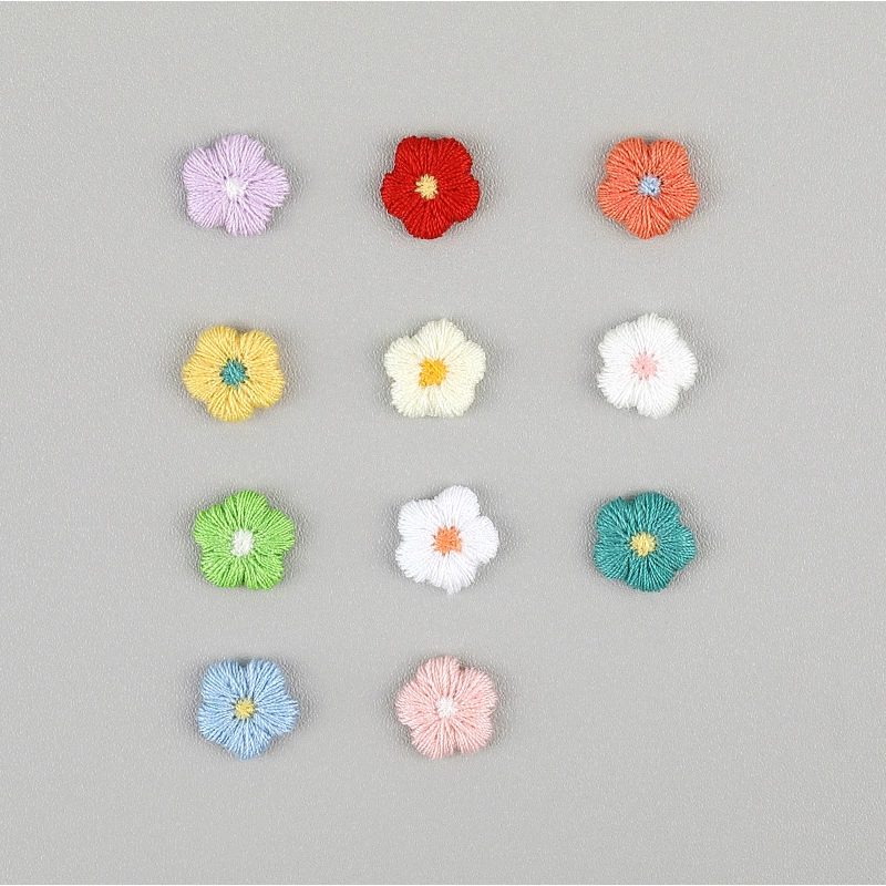 Симпатичные мини с пятью лепестками маленькие цветочные аксессуары DIY Одежда для волос ручной работы Детская обувь, носки и аксессуары для шапки 401