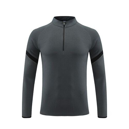 Men's Spring Casual Half-Zip Long Sleeve Sports Shirt Amazon Import Running Training T-Shirt