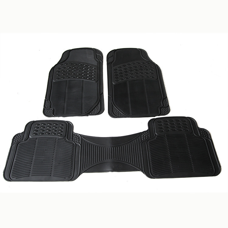 New 3-Piece Set of Pvc Latex Car Floor Mats, Universal Non-Slip Waterproof Rubber Floor Mats for All Seasons