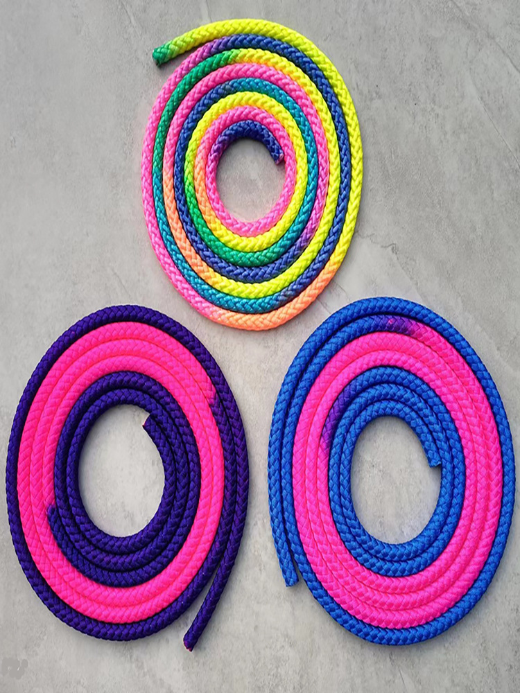 Rhythmic Gymnastics Rope Nylon Seven-Color Gymnastics Rope Dance Competition Performance Training Props Skipping Rope Fitness Rope