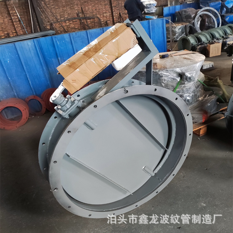 法兰式气动通风蝶阀 DN300烟道调节通风蝶阀 气动圆风门