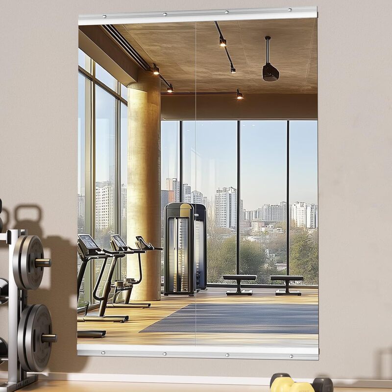 Tempered Mirror, Fitness Mirror, Pilates Mirror, Yoga Studio, Dance Studio, Garage Wall, Large Wall-Mounted Mirror, Full-Length Mirror