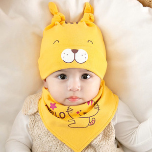 Spring and Autumn Baby Fetal Cap Pure Cotton Comfortable Newborn Tiger Baby Pullover Cap 0-12 Months Cartoon Hat Slippery Towel