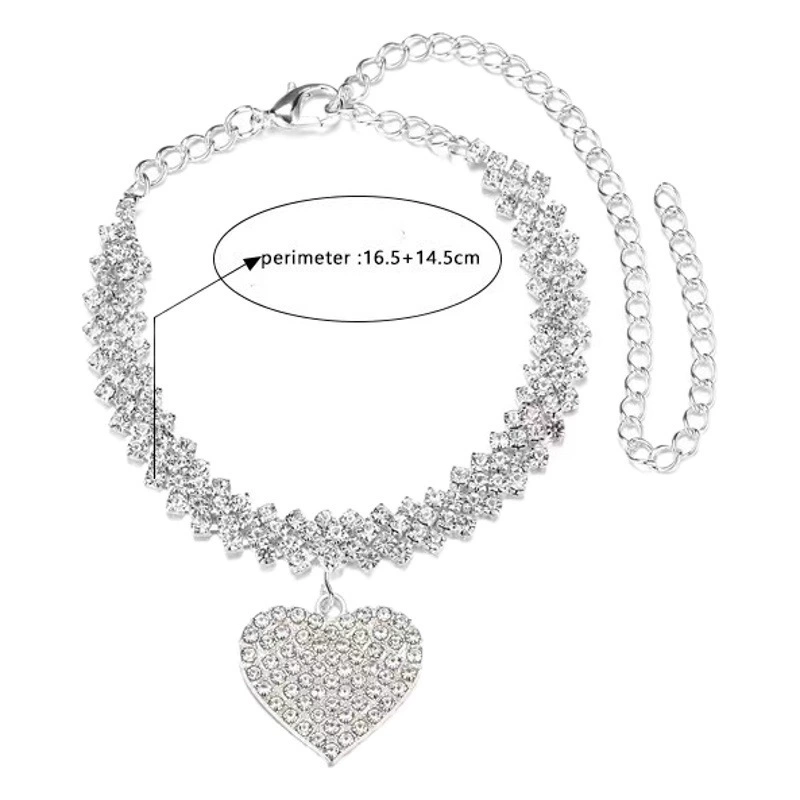 Amazon Горячий Модный Пляж Алмазный Творческий Ножной Браслет Мода Горный Хрусталь Любовь Подвеска Ножной Браслет