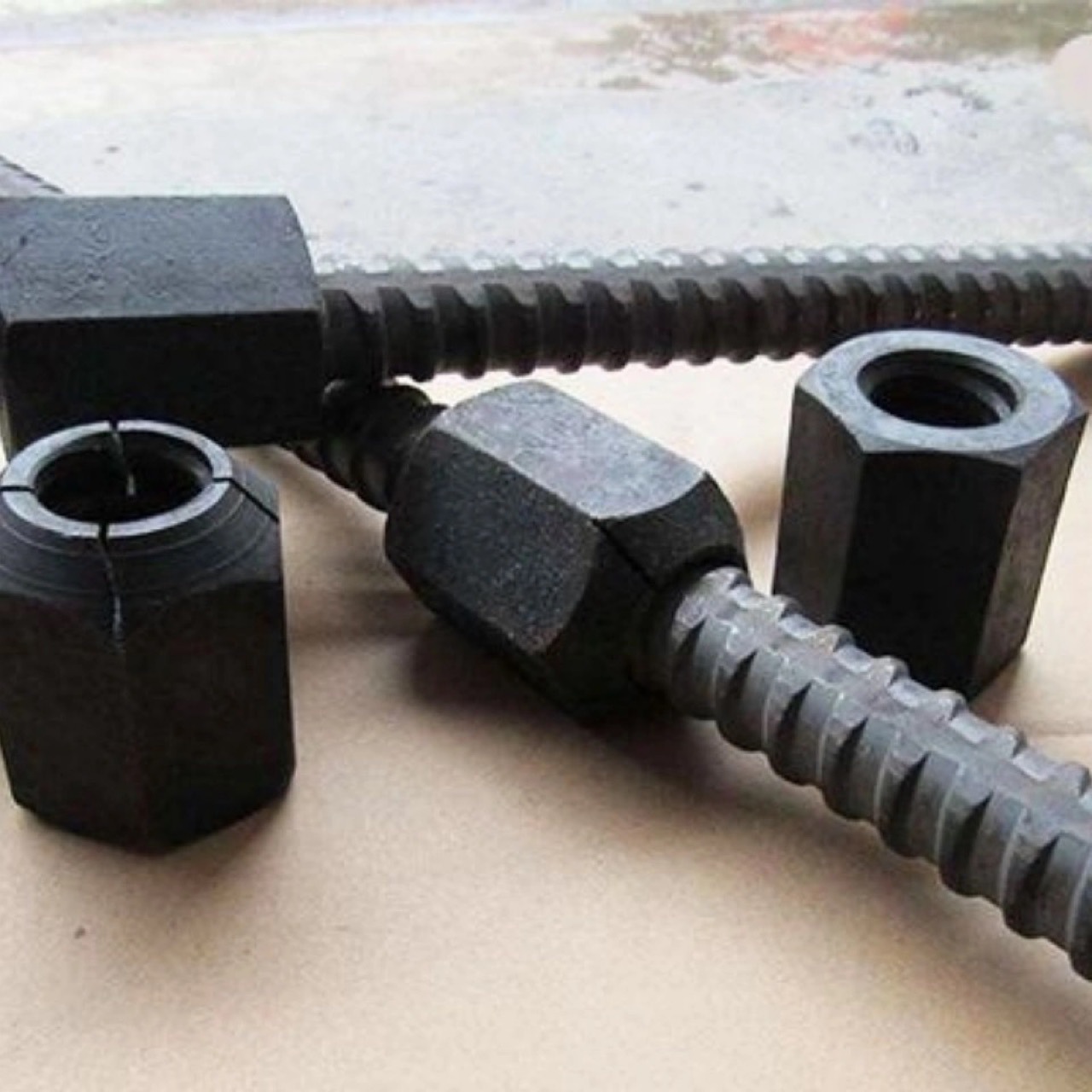 精轧螺纹钢平螺母锥螺母四方平垫套筒螺杆|ms