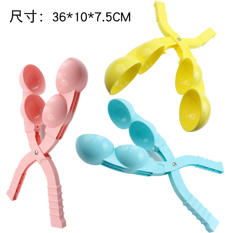 Bola de nieve al aire libre para niños lucha juguete artefacto extra grande bola de nieve clip de plástico dinosaurio amor clip nieve molde conjunto de herramientas