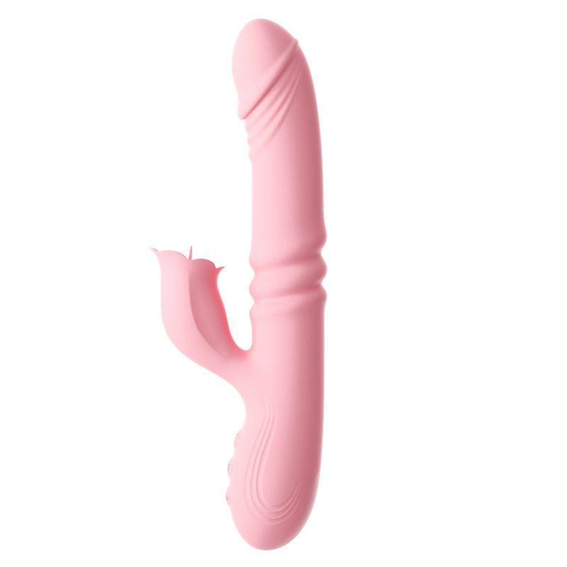 Vibrador Telescópico Oscilante con Lengua Estimulante para Mujer, Juguete Sexual para Adultos, Venta al por Mayor image 4