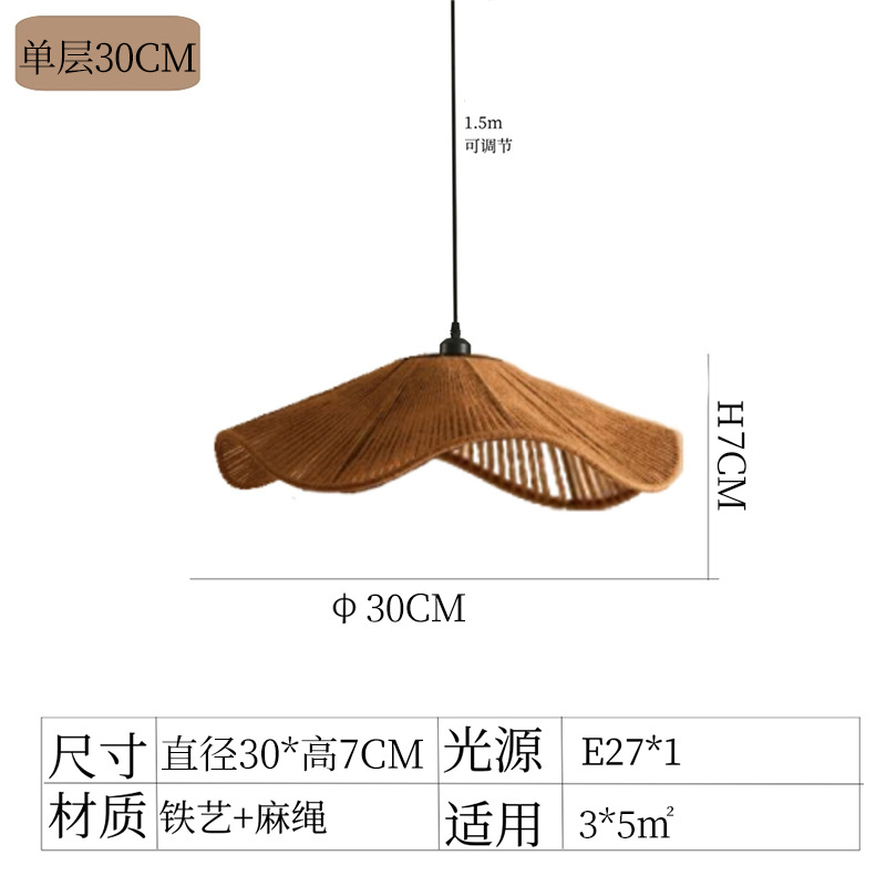 Sala de estar de estilo tranquilo Hotel Residencia Restaurante retro Tejer de algodón Dormitorio Sala de té Comedor de estilo medieval Lámpara de restaurante