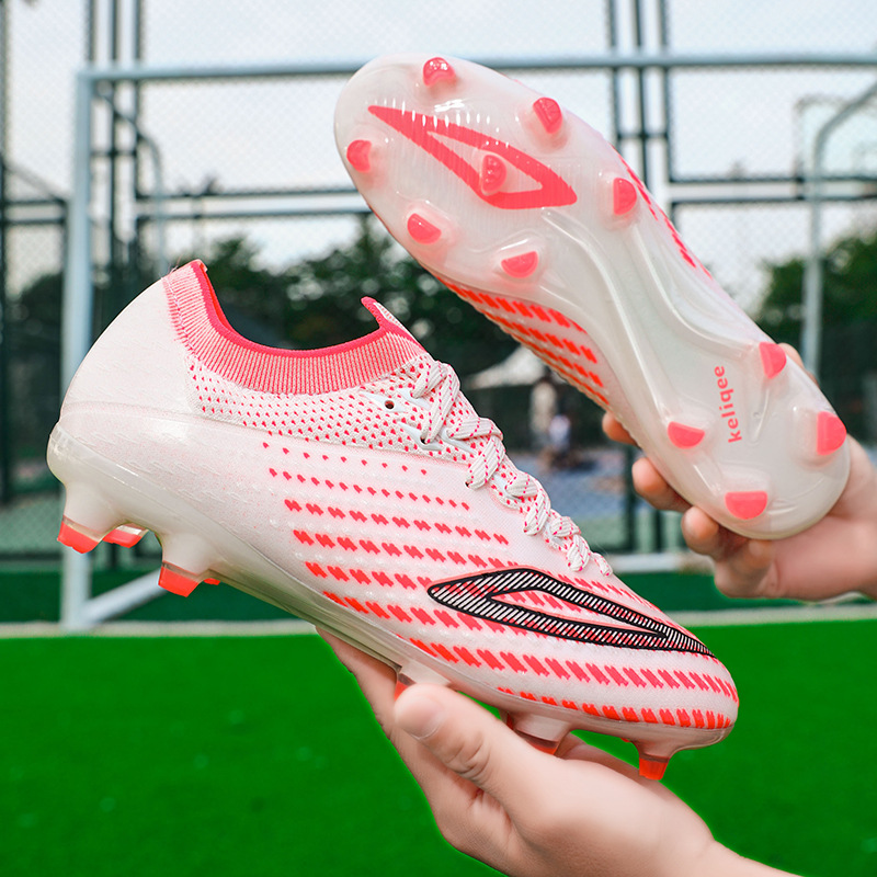 Lingsu Seamless Flyknit Low Top Soccer Shoes For Artificial Grass_voghion.com