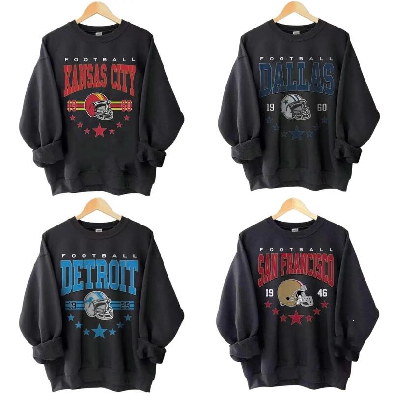 Z 62509 Vintage Football Sweatshirt Retro Sweatshirt
