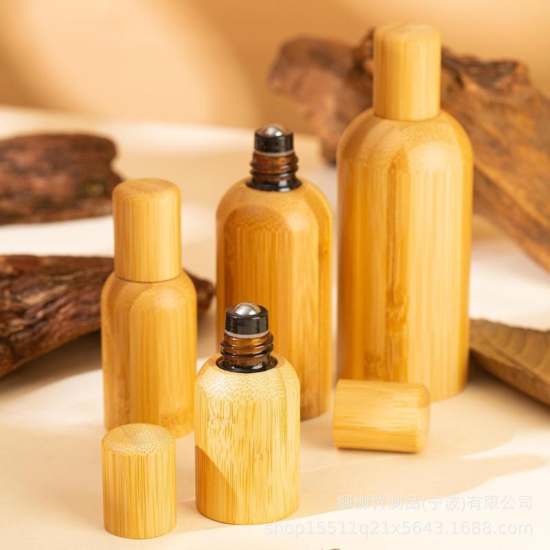 竹製のボールの瓶の精油の瓶の大きいサイズは玉を分けて空の瓶の精華の乳液を分けて瓶を分けて玉を歩いて竹の瓶を遮ります。|undefined