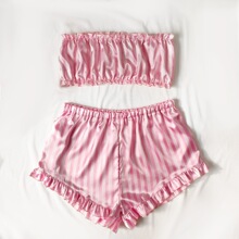 Straps Top + Elastic Shorts Pajama Set����+��ѝ˯�����b