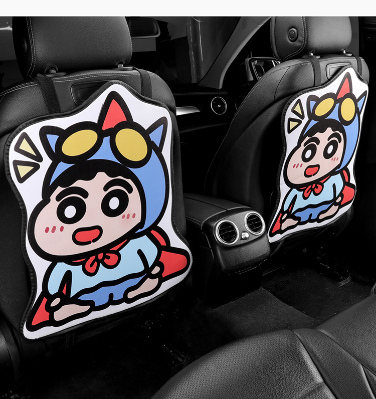 Dynamic Superman Small New Cartoon Car Seat Back Anti-kick Pad Simple and Comfortable Dirt-resistant Storage Bag Anti-kick Pad Anti-dirty Pad