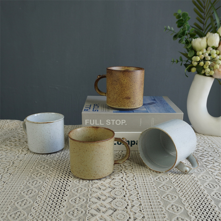 Ceramic Coffee Mug Japanese Style Aesthetic Afternoon Tea Cup_voghion.com