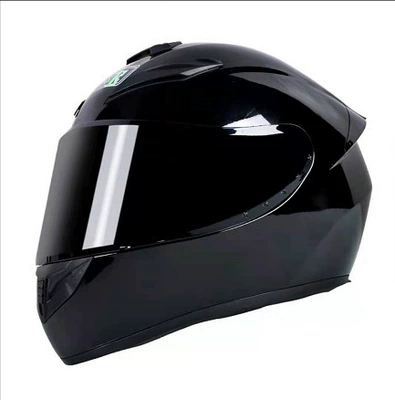 Motorcycle Safety Supplies — Foreign Trade Motorcycle Helmet with Horns - foreign-trade-model-pure-black-black-mirror-s