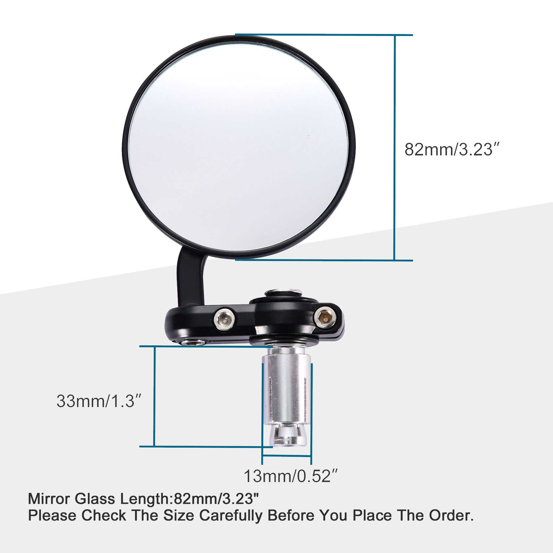 GOOFIT motorcycle retro rearview mirror view mirror modified round rearview mirror hand mirror