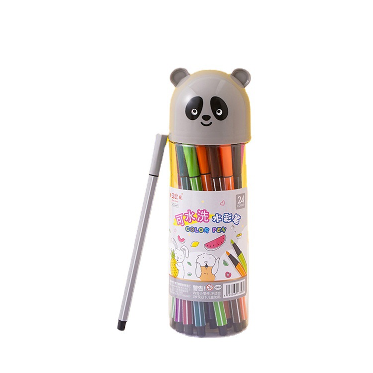 Fabricante de rotuladores de grafiti específicos para arte para estudiantes de primaria, rotuladores de colores, rotuladores de acuarela lavables de 12 colores con cuerpo suave, venta al por mayor.