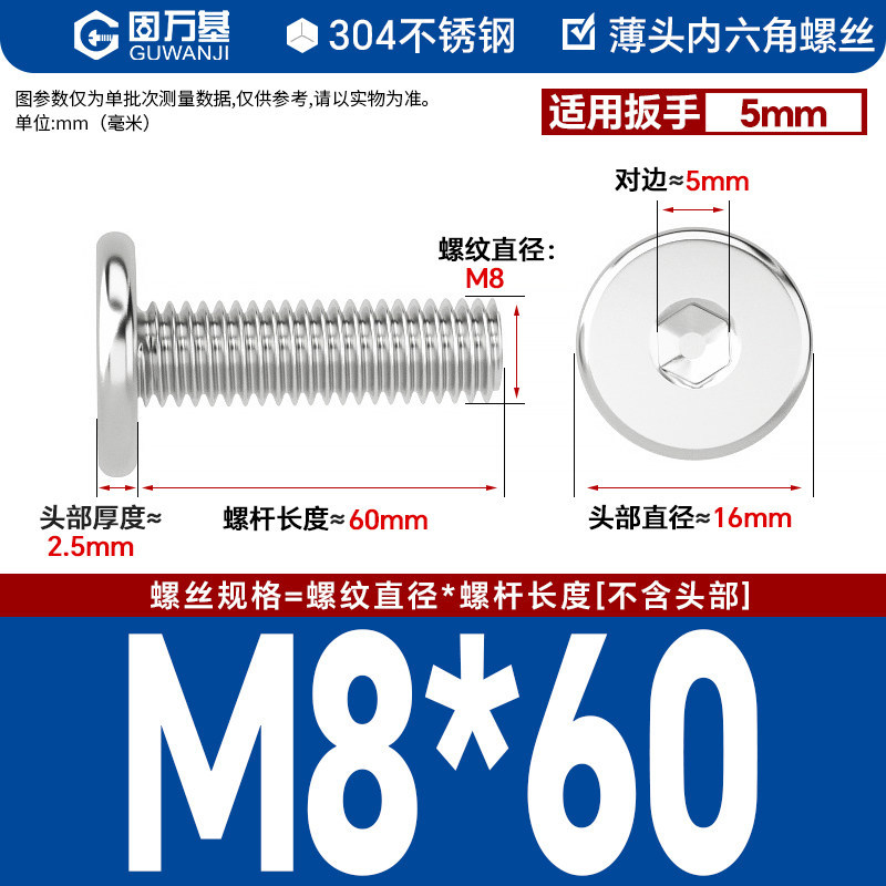 304 M8*60