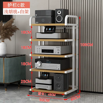 Electric car big tripod: 6 kinds of high New gallbladder - guardrail-c-5-layer-white-frame-light-walnut