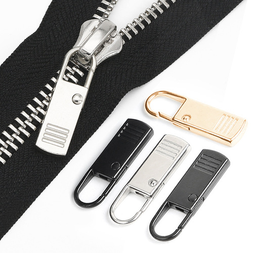 Removable spring zipper head clothing metal pull tab bag luggage zipper zipper tab accessories accessories wholesale