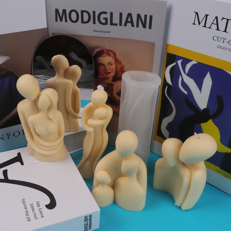 Retrato aromaterapia vela molde de silicona DIY jabón hecho a mano jabón fragante piedra cuerpo yeso Decoración