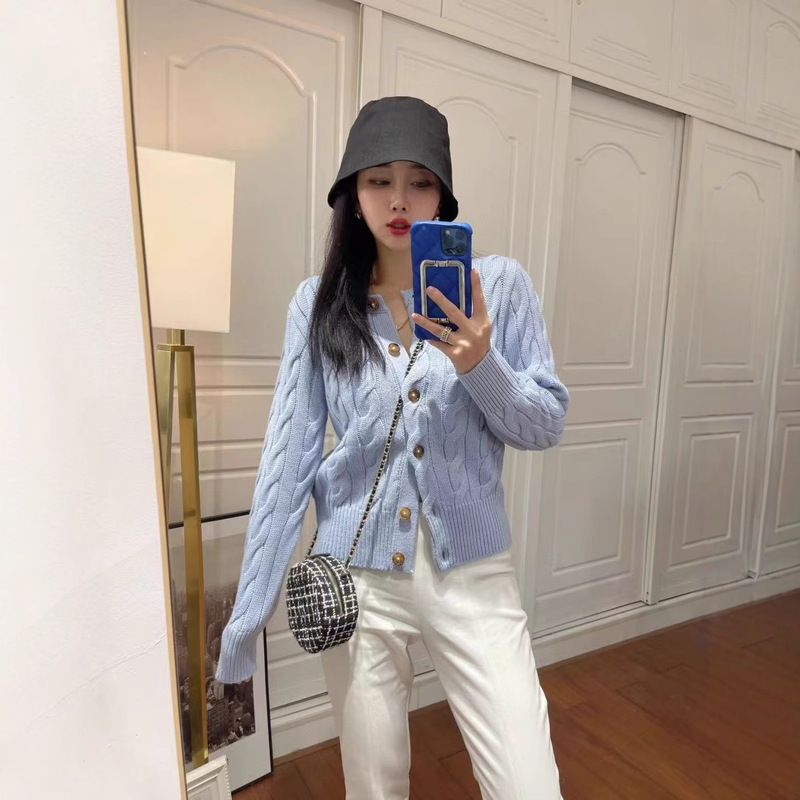可扫码/25秋冬款小马仔刺绣羊毛羊绒针织开衫女款毛衣毛衫|undefined