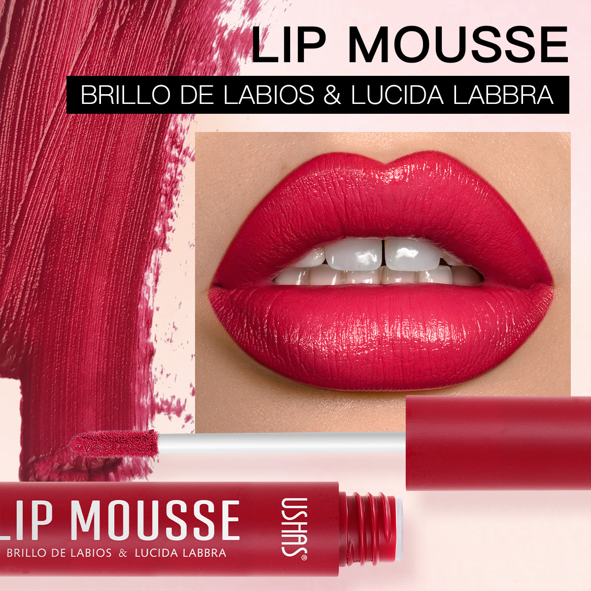 USHAS transfronterizo europeo y americano ahora mate de larga duración impermeable fino flash Amazon venta caliente esmalte de labios UC033A B